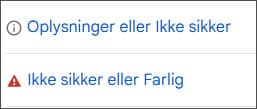 SSL mangler. Ikoner for Ikke sikker hjemmeside Chrome. renesejling.dk