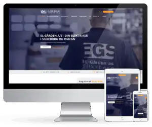 Hjemmeside i mobilvenligt design. Flot på alle skærmstørrelser.