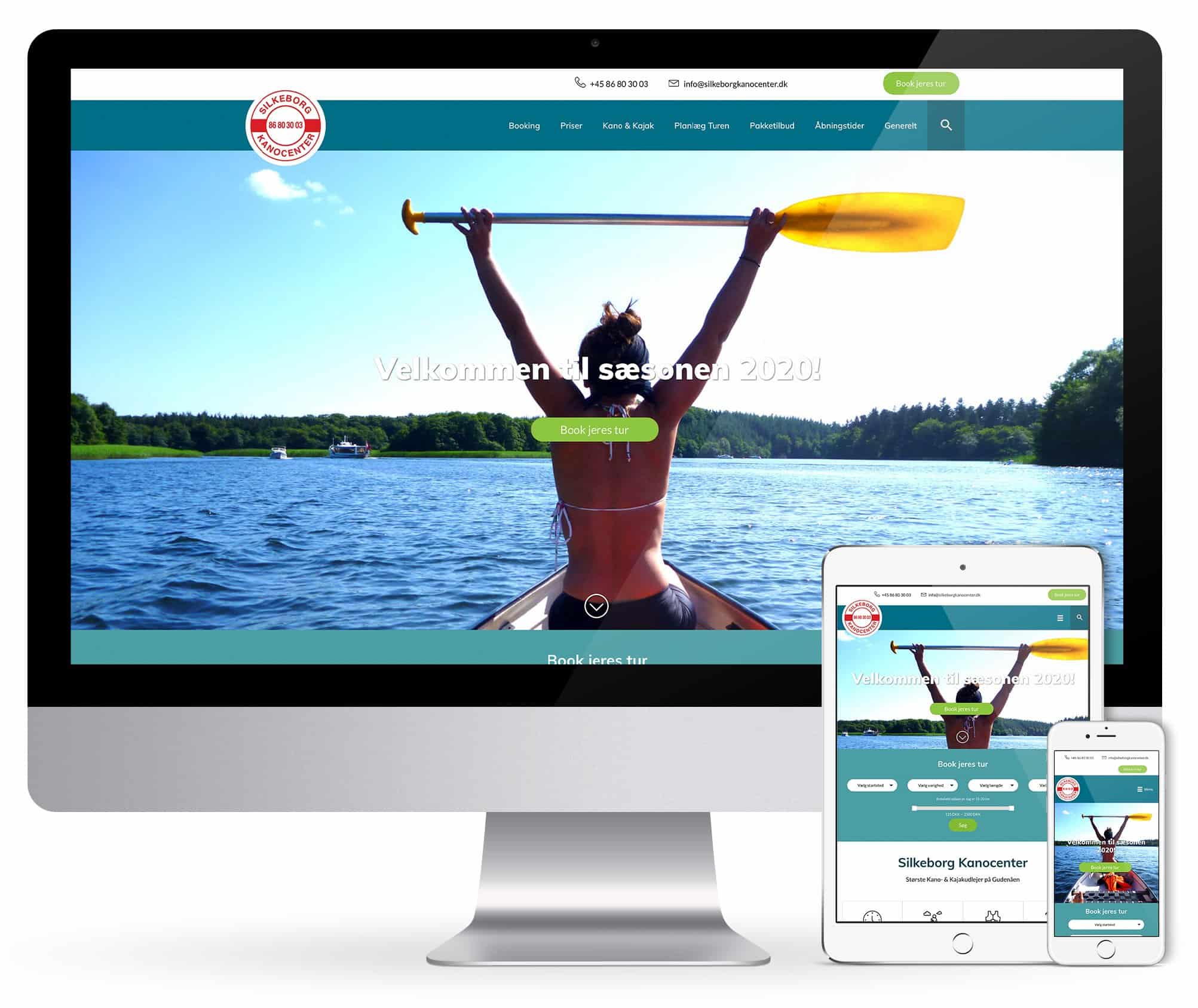 case_silkeborgkano Kvinde i kano. Hjemmeside lavet af Webbureau Silkeborg - Renesejling.dk