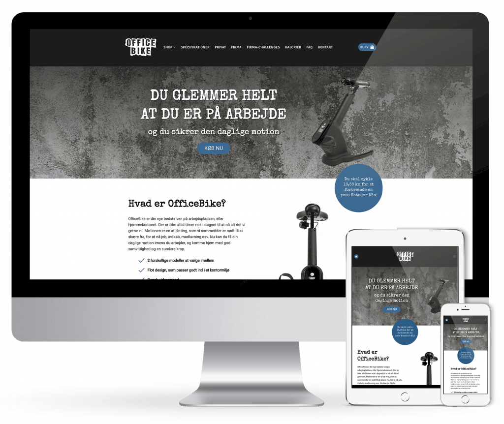 OfficeBike.dk - responsiv webshop. Webshop priser - renesejling.dk