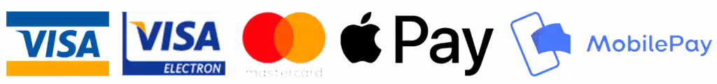 Logoer betalingsmuligheder v oprettelse af webshop.