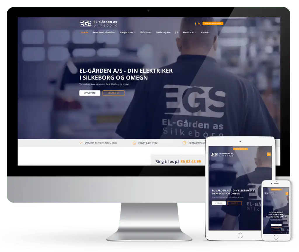 Webløsning i WordPress til El-Gården A/S i Silkeborg. Webdesiger René Sejling.