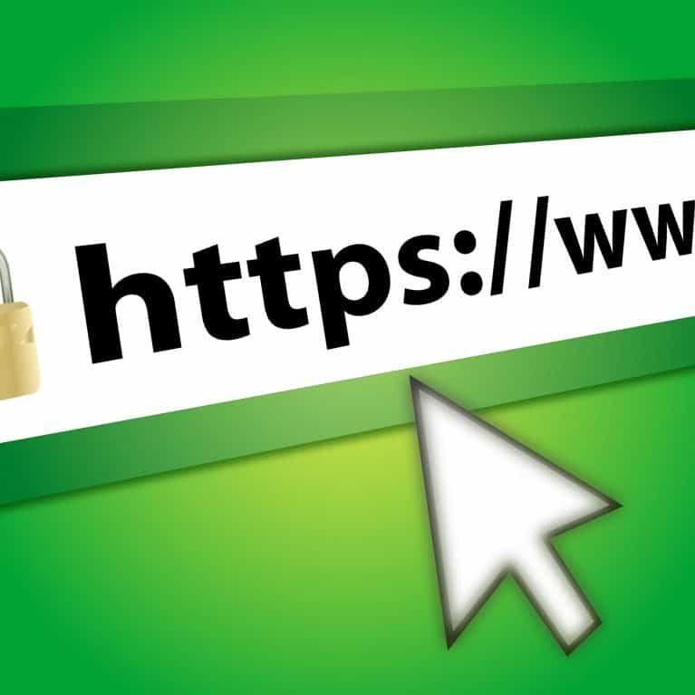 Browserlinje med https